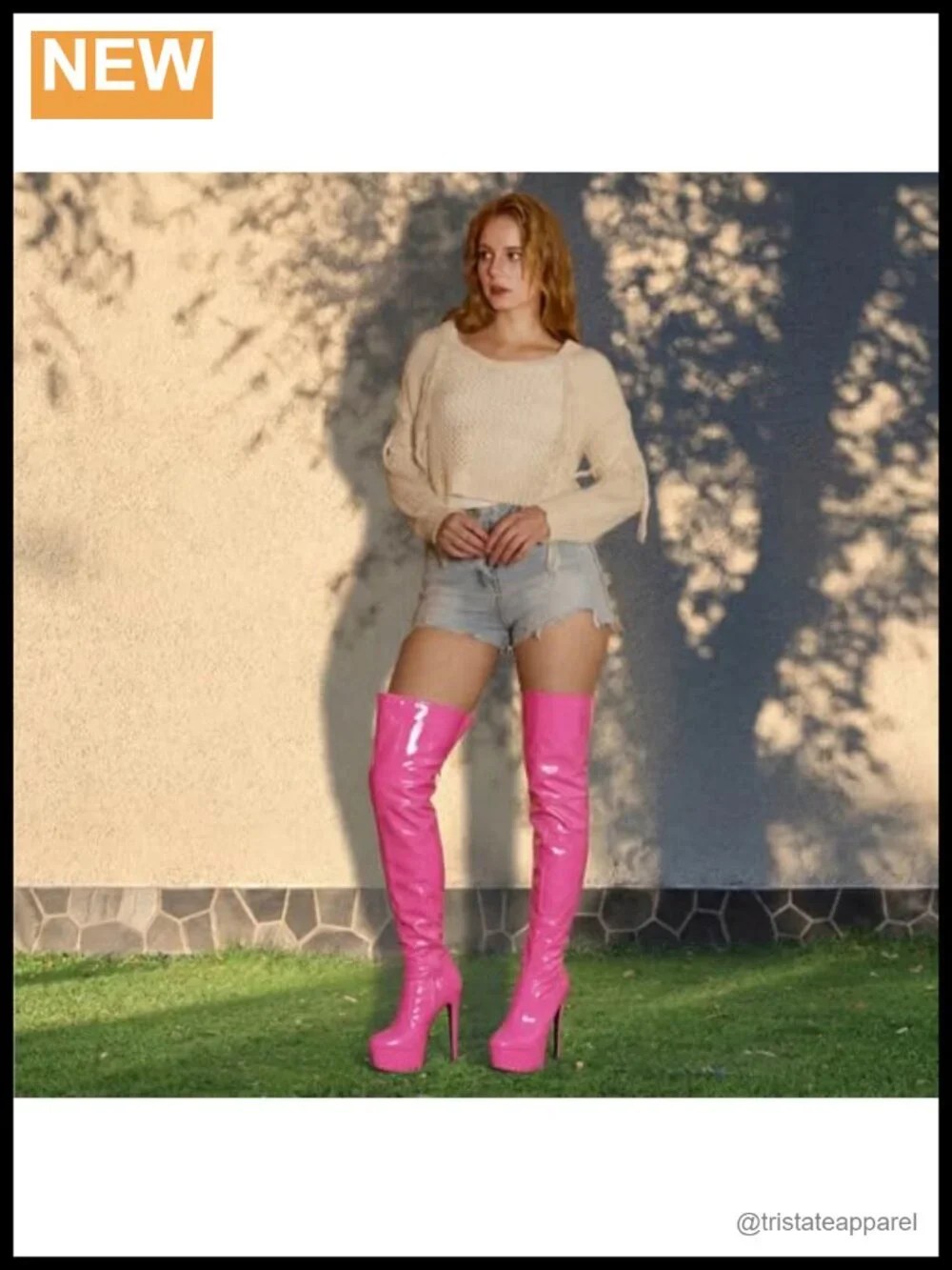 Over the Knee Stiletto Heel Boots with Zipper Round Toe Faux Leather Party